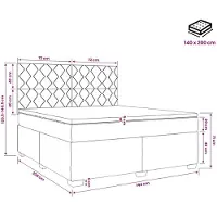 vidaXL Boxspringbed met matras Donkergroen 140 x 200 cm Fluweel