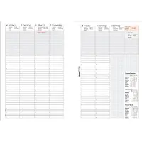 Bind vervangkalender 2027, A5 dagkalender, zwart/roze, 3-talig