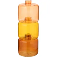 J-Line vaas Rond - glas - oranje - small - 3 stuks