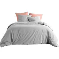 Douceur D`Interieur Katoenen beddengoed LINETTE, 240 x 220 cm, grijs