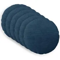 vidaXL Kussensloop 6 st HEERLEN Marineblauw Diam. 40 cm corduroy