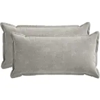 vidaXL Kussensloop 2 st HOUTEN Lichtgrijs 40 x 80 cm Chenille Stof