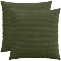vidaXL Kussensloop 2 st HEERLEN Groen 60 x 60 cm corduroy