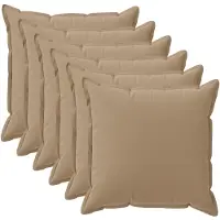 vidaXL Kussensloop 6 st HOUTEN Taupe 40 x 40 cm Polyester