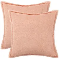 vidaXL Kussensloop 2 st HOUTEN Roze 80 x 80 cm Bouclé