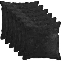 vidaXL Kussensloop 6 st HOUTEN Antraciet 30 x 30 cm Chenille Stof