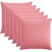 vidaXL Kussensloop 6 st HEERLEN Roze 55 x 55 cm Stof