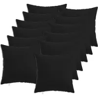 vidaXL Kussensloop 12 st HEERLEN Zwart 40 x 40 cm Stof