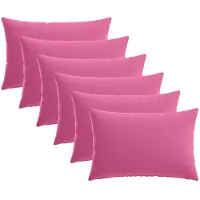 vidaXL Kussensloop 6 st HEERLEN Roze 50 x 80 cm Polyester