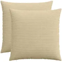 vidaXL Kussensloop 2 st HEERLEN Grijs Groen 65 x 65 cm corduroy