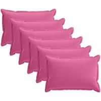 vidaXL Kussensloop 6 st HOUTEN Roze 50 x 75 cm Polyester