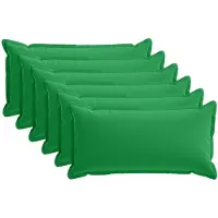 vidaXL Kussensloop 6 st HOUTEN Groen 40 x 70 cm Polyester