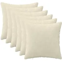 vidaXL Kussensloop 6 st HEERLEN Crèmekleurig 35 x 35 cm