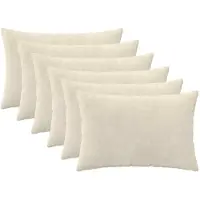 vidaXL Kussensloop 6 st HEERLEN Crèmekleurig 30 x 50 cm