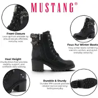 Mustang Veterlaarsjes 'Leila' zwart