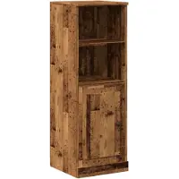 vidaXL Hoge kast 36x35,5x103,5 cm bewerkt hout oud houtkleurig