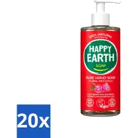 Happy Earth 20 x – Handzeep – 100% Natuurlijk Floral Patchouli – 300 ml - Voordeelverpakking - 20 stuks
