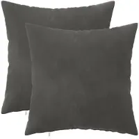 vidaXL Kussensloop 2 pcs HEERLEN Donkergrijs 40 x 40 cm Fluweel