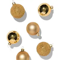 HEMA Kerstballen Glas Goud - 6 Stuks