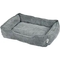 Love Story , rechthoekig, fluweel, chenille, polyester, 73 x 60 x 20 cm, grijs