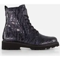 Remonte Veterboots blauw Croco Lak Maat 36