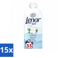 Lenor 15 x Light - Wasverzachter - Katoen - Fris & Zacht - 55 Wasbeurten - Voordeelverpakking - 15 stuks