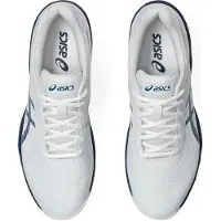Asics Gel-Game 9 Clay/OC - Tennisschoenen - Maat 48 - White/Mako Blue / Wit Blauw - Gel-Game - Tennis - Heren Tennisschoenen