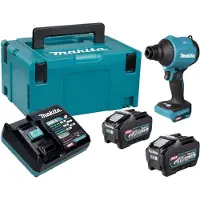 Makita AS 001 GT201 accublazer 40 V max. borstelloos + 2x accu 5,0 Ah + oplader + Makpac
