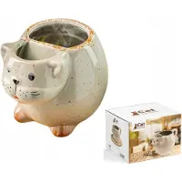 Gadget Master Kitten Mok met theezakjeshouder - 500ml - Handgeschilderd Keramiek