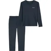 Marc O'Polo Pyjama lang 'Cotton' donkerblauw