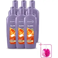 Unilever 6 x - Glans - Shampoo - 300 ml - Bulkverpakking - Glans haar - Douchemop - Natuurlijke glans