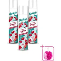 Batiste 3 x - Cherry - Droogshampoo - Kersenbloesem Geur - Verfrist en Geeft Volume - 200ml - Bulkverpakking - Droogshampoo - Douchemop - Kersengeur