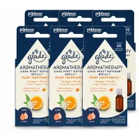 Glade 6 x - Mistnavulling Pure Happiness - Aromatherapie - 17,4 ml - Voordeelverpakking - 6 stuks