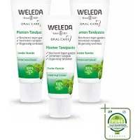 Weleda 3 x - Planten tandpasta - 75 ml - Grootverpakking - Vaatwasstrips - Natuurlijke Tandpasta - Tandvlees Kalmeren - Tanden Reinigen - Kamille-extract - Mirre