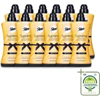 Silan 12 x Suprême - Wasverzachter - Glamour - 44 Wasbeurten - 1.2L - Grootverpakking - Vaatwasstrips - Wasverzachter - Wasgoed Verzachter - Luxe Wasverzachter - Fris Wasgoed - Zijdezacht Wasgoed