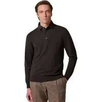 Profuomo poloshirt bruin effen