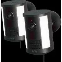 Ring Spotlight Camera 2e Generatie Stekker Zwart Duo Pack