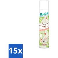 Batiste 15 x - Nude - Droogshampoo - Frisse Look - Volume en Textuur - 200ml - Voordeelverpakking - 15 stuks