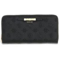 GUESS portemonnee Carmella SLG Large Zip Around Wallet Black Logo zwart