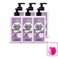 Marcel's Green Soap 6 x - Handzeep - Lavender & Rozemarijn - Voor dagelijks gebruik - 500 ml - Bulkverpakking - Handzeep - Douchemop - Natuurlijke handzeep