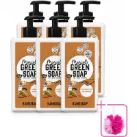 Marcel's Green Soap 6 x - Handzeep - Sandelhout & Kardemom - Voor dagelijks gebruik - 500 ml - Bulkverpakking - Handzeep - Douchemop - Natuurlijke handzeep