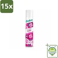 Batiste 15 x - Blush - Droogshampoo - Bloemige Geur - Frist Op en Geeft Textuur - 200ml - Grootverpakking - Vaatwasstrips - Droogshampoo - Haar Opfrissen - Frisheid - Bloemige Geur - Haar Volume
