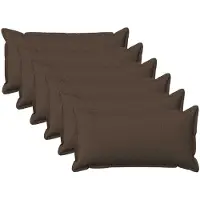 vidaXL Kussen met kussen HOUTEN 6 st Taupe Faux Linnen