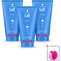 Taft 3 x - Ultra 4 - Styling Gel - Stevige fixatie - 150 ml - Bulkverpakking - Haargel - Douchemop - Stevige fixatie