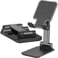 Edibazzar Stabiele Bureauhouder voor Telefoon & Tablet - Zwart