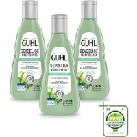 Guhl 3 x Shampoo voor een Gevoelige Hoofdhuid - 250 ml - Grote verpakking - 3 stuks