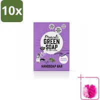 Marcel's Green Soap 10 x - Handzeep Bar - Lavendel & Rozemarijn - Zachte verzorging - 90 gr - Bulkverpakking - Handzeep bar - Douchemop - Natuurlijke handzeep