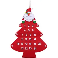 Dripio Vilt adventskalender met 24 vakken, afmetingen 59x43 cm, in meerdere kleuren