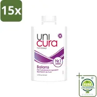 Unicura 15 x – Vloeibare Zeep Navulling – Balans – 250 ml - Grootverpakking - Vaatwasstrips - Handzeep - Antibacterieel - Handhygiëne - Hand Reinigen - Zeep Dispense