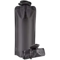 Vapur Flexibele Opvouwbare Breedmond Anti-Fles met Afneembare Karabijnhaak, 23 Ounce, Blackout, 1 Stuk